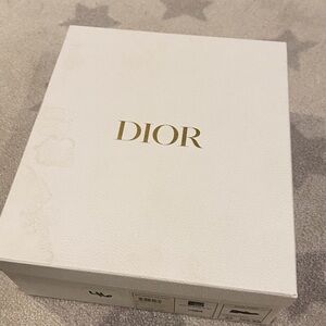 Large Dior Luxurious Shoe White Box with Gold Logo